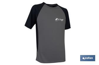 Breathable T-shirt | Composition: 100% Polyester | Pilote Model | Colour: Grey-Black | Weight: 160g/m2 | Size: XL - Cofan